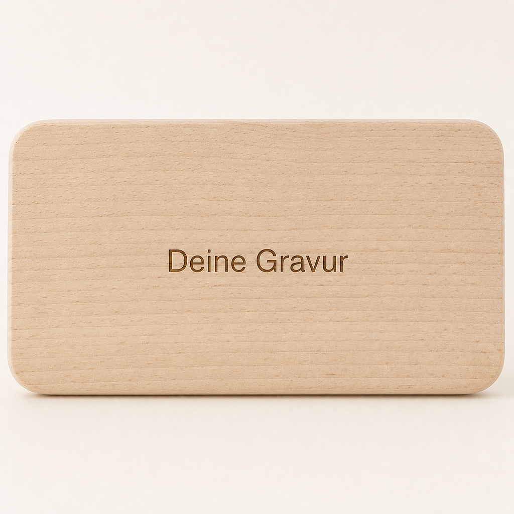 Frühstücksbrett aus Buche – personalisiert