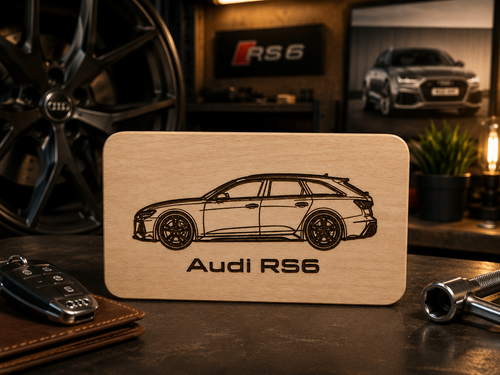 Holzschild "RS6"