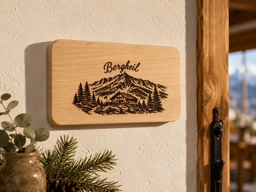 Holzschild "Bergheil"